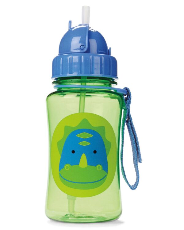 Детска бутилка със сламка "Динозавър" - Skip Hop