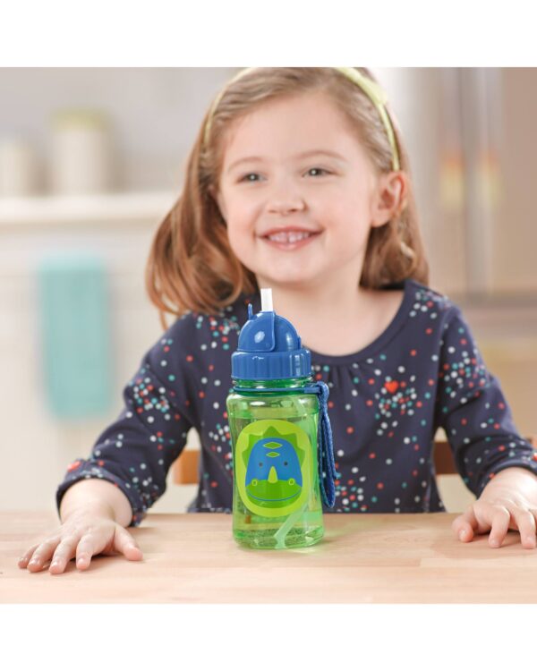 Детска бутилка със сламка "Динозавър" - Skip Hop