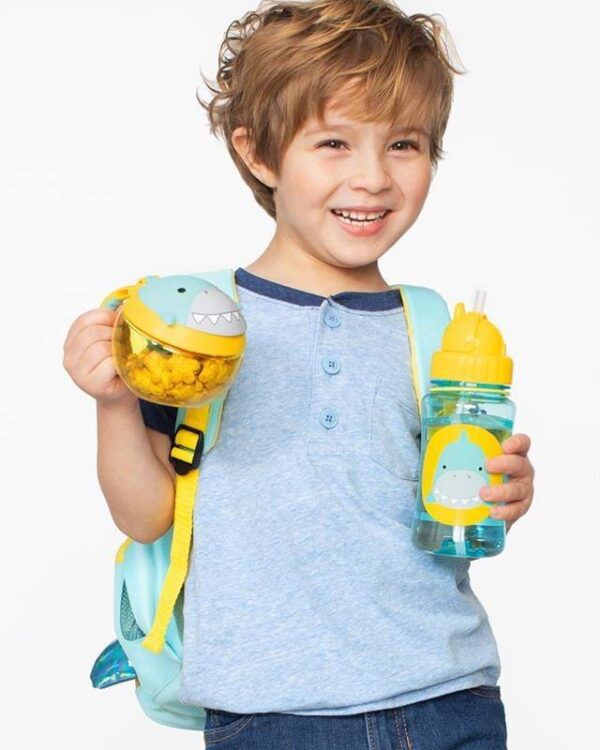 Детска бутилка със сламка "Акула" - Skip Hop